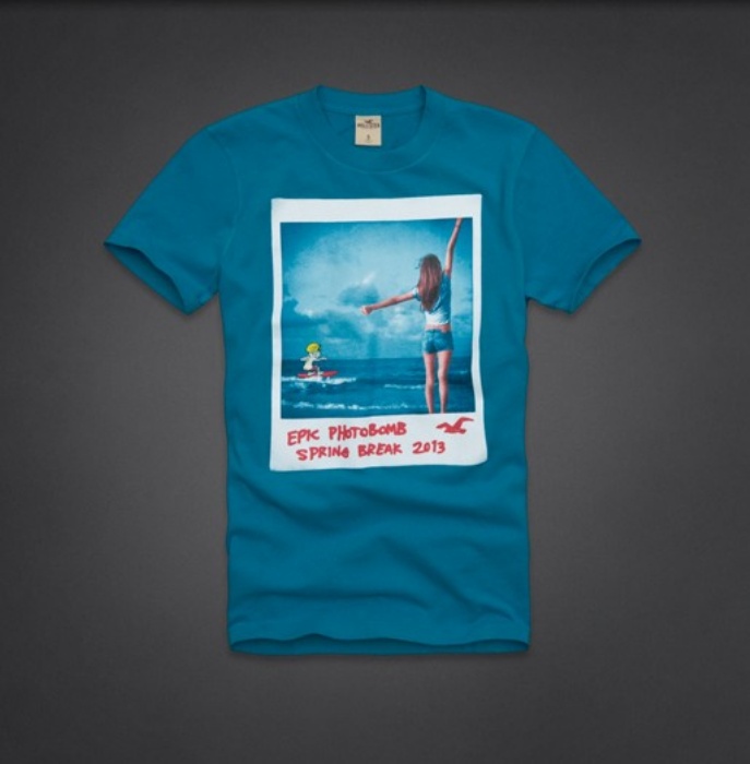 Hollister Hombres De Cuello Redondo Corto Remera HCO4063